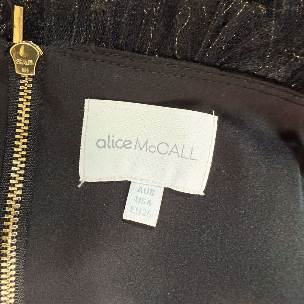 Alice McCall Alright Black Sheer Chiffon Lace Blouse - Picture 4 of 4